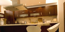 Well lit kitchen